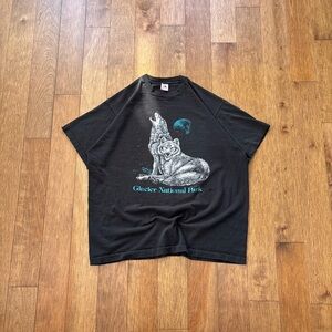 Vintage 1987 Fruit of the Loom Glacier National Park single stitch graphic tee